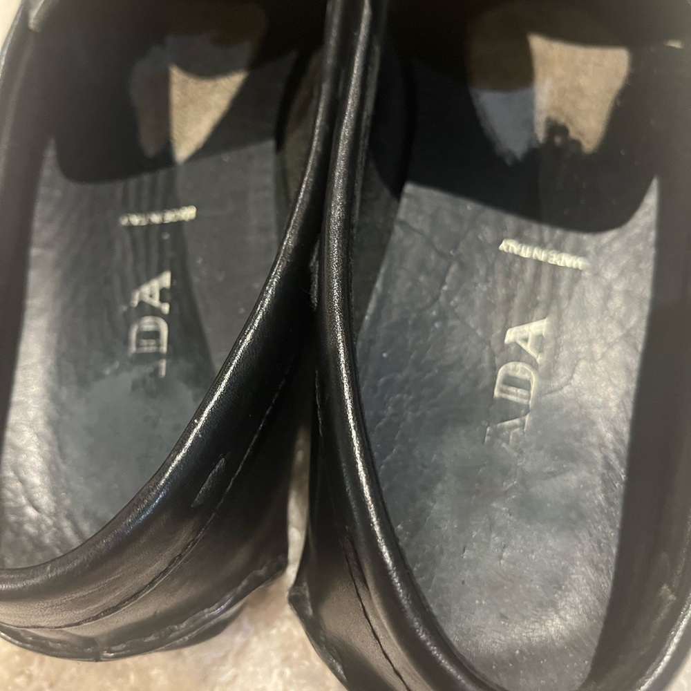 Prada Black Slip On Driving Loafer size10Leather - Picture 8 of 10
